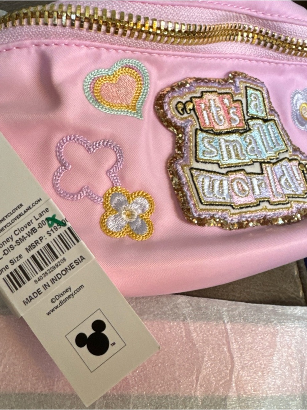 Stoney Clover Lane 'It's a Small World' Sequin Patch Fanny Pack - Picture 8 of 9